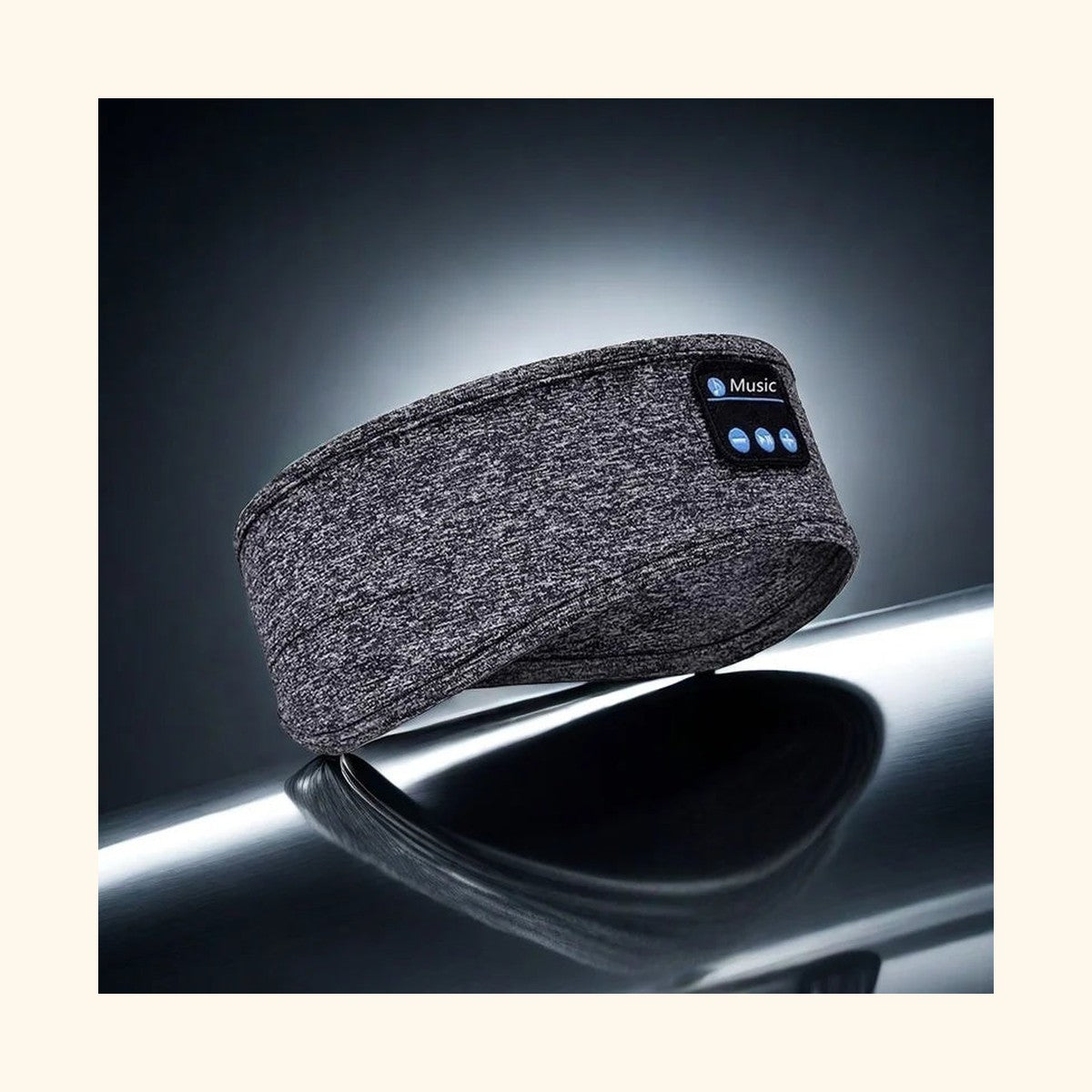Bandeau audio Bluetooth sommeil gris — vue produit
