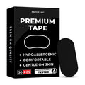 Mouth tape — boîte et patch ovale noir (produit réel)