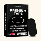 Mouth tape — boîte et patch ovale noir